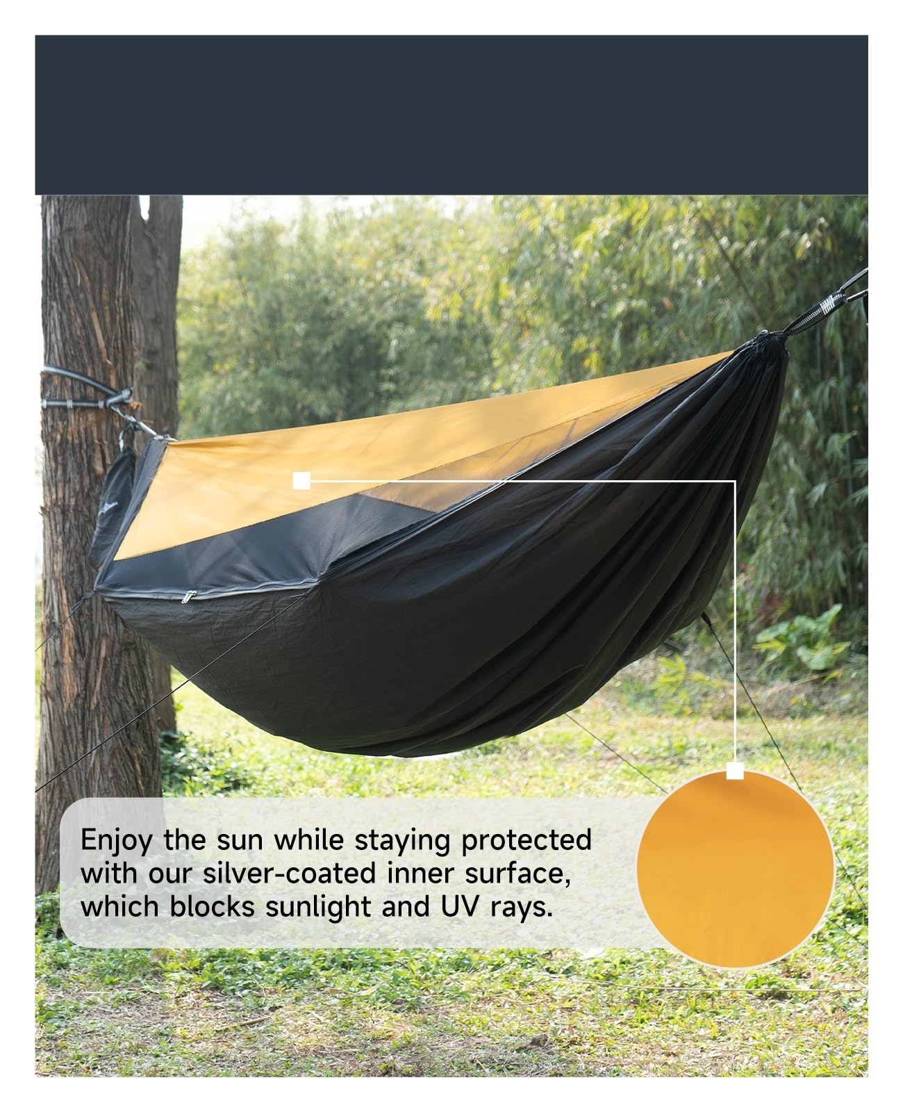 Amaca da campeggio con zanzariera e parasole, compatibile for escursioni viaggi all'aperto(Army green)