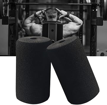 2PCS Foot Foam For Pads Replacement for Leg Curl and Extension Machines, Fits For Weight Tubes and Inversion Tables with 22 25mm Diameter Rollers 220x75x22MM