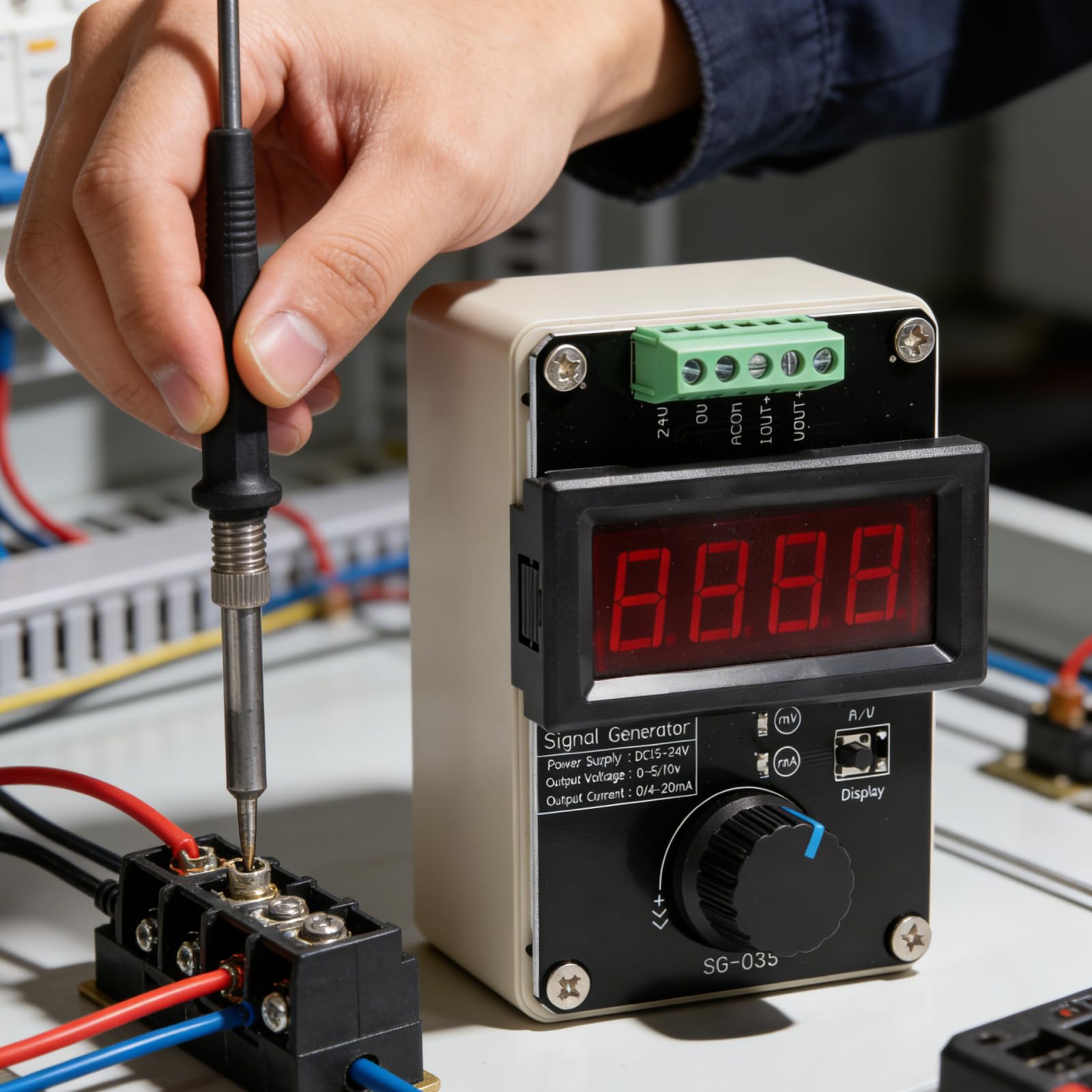 Digitaler Signalgenerator, 0‑10V 0‑20mA Spannungsstromsignalgenerator Stromspannungssimulator, Handheld Einstellbare Stromspannung signal generator Analoger Signalquellenkalibrator für SPS Debugging