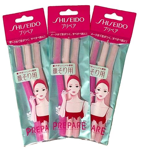 Navaja de afeitar para rostro FT Shiseido, 3 unidades x 3 paquetes (9 en total) + papel secante Maiko