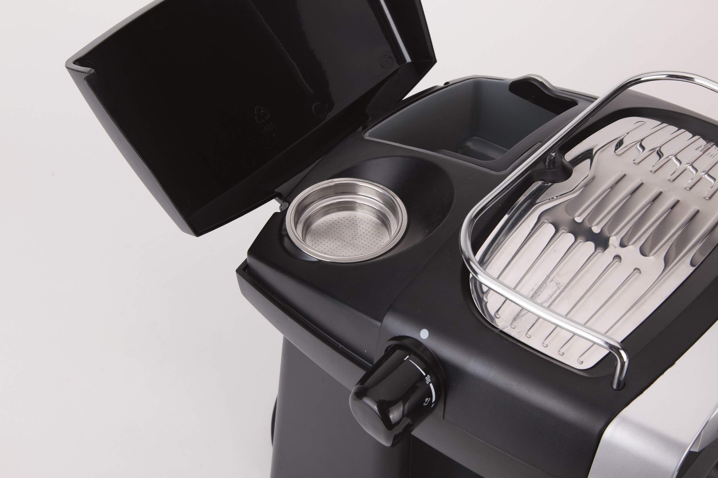 Jata CA1051 Cafetera Express con Presión de 19 bar Memoriza la Cantidad de Café Deseada Calienta Tazas Supervaporizador para Cappucino Bandeja recoge-gotas extraíble