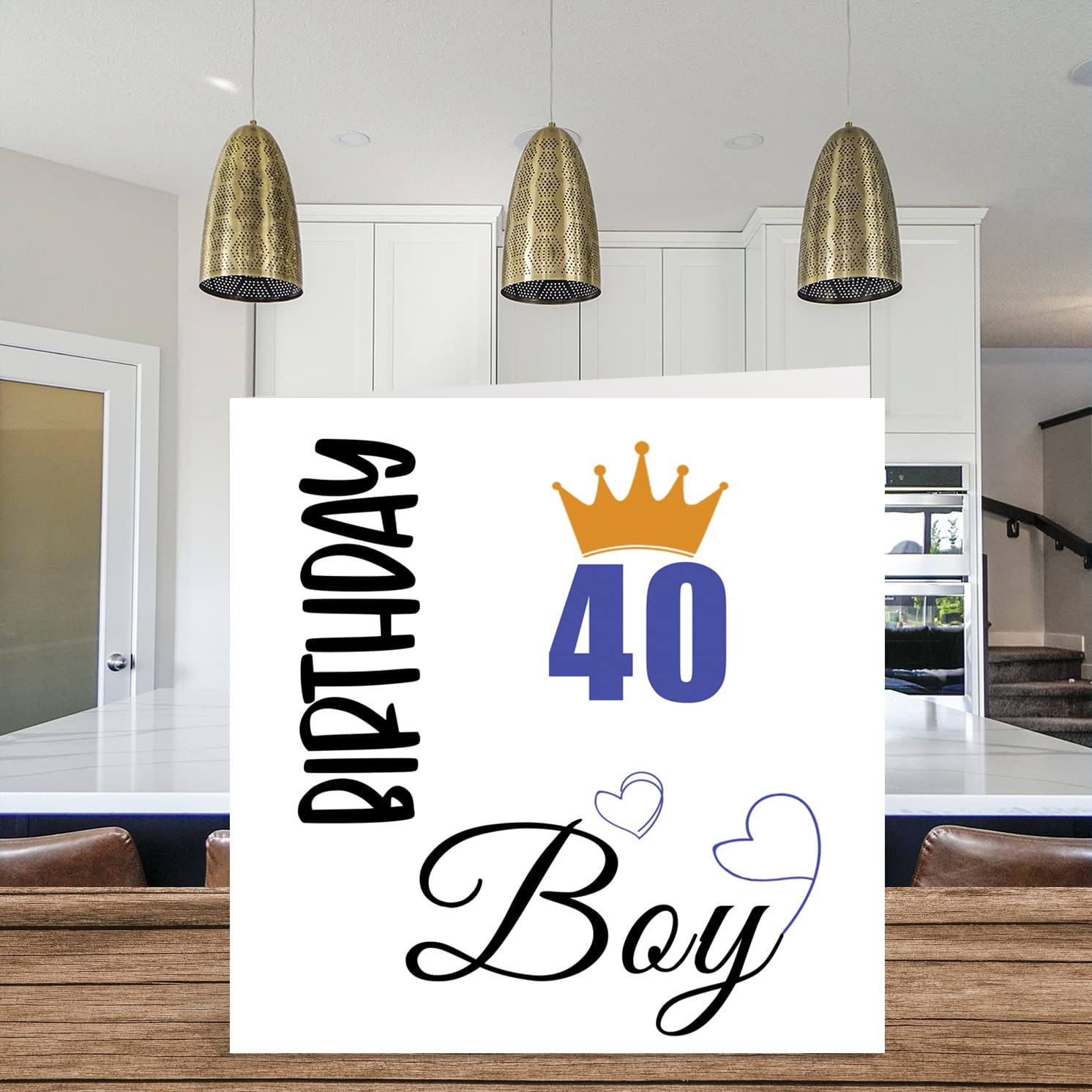 Biglietto di auguri personalizzato per il 40° compleanno - Biglietto per il quarantesimo compleanno - 40 anni - Biglietto di auguri con whisky per lui - Per uomo - QUALSIASI NOME/ETÀ - Italia
