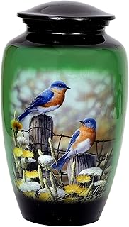 HLC URNS Lovely Humming Bird Adult Cremation Urn for Human Ashes - Adult Funeral Urn Handcrafted - Affordable Urn for Ashes (Adult (200 lbs) â€“ 10.5 x 6 â€œ,Lovely Humming Bird Cremation Urn)