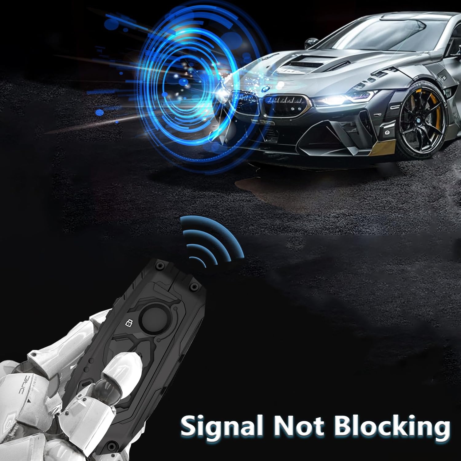 Zinc Alloy Key Fob Cover,Keychain,Full Protection Car Key Case for BMW 2 3 5 7 Series X1 X4M X5 X6 X7 iX i4 i7 XM Smart Remote Keyless Keyshell Accessories(NO.172 Black) - Image 5