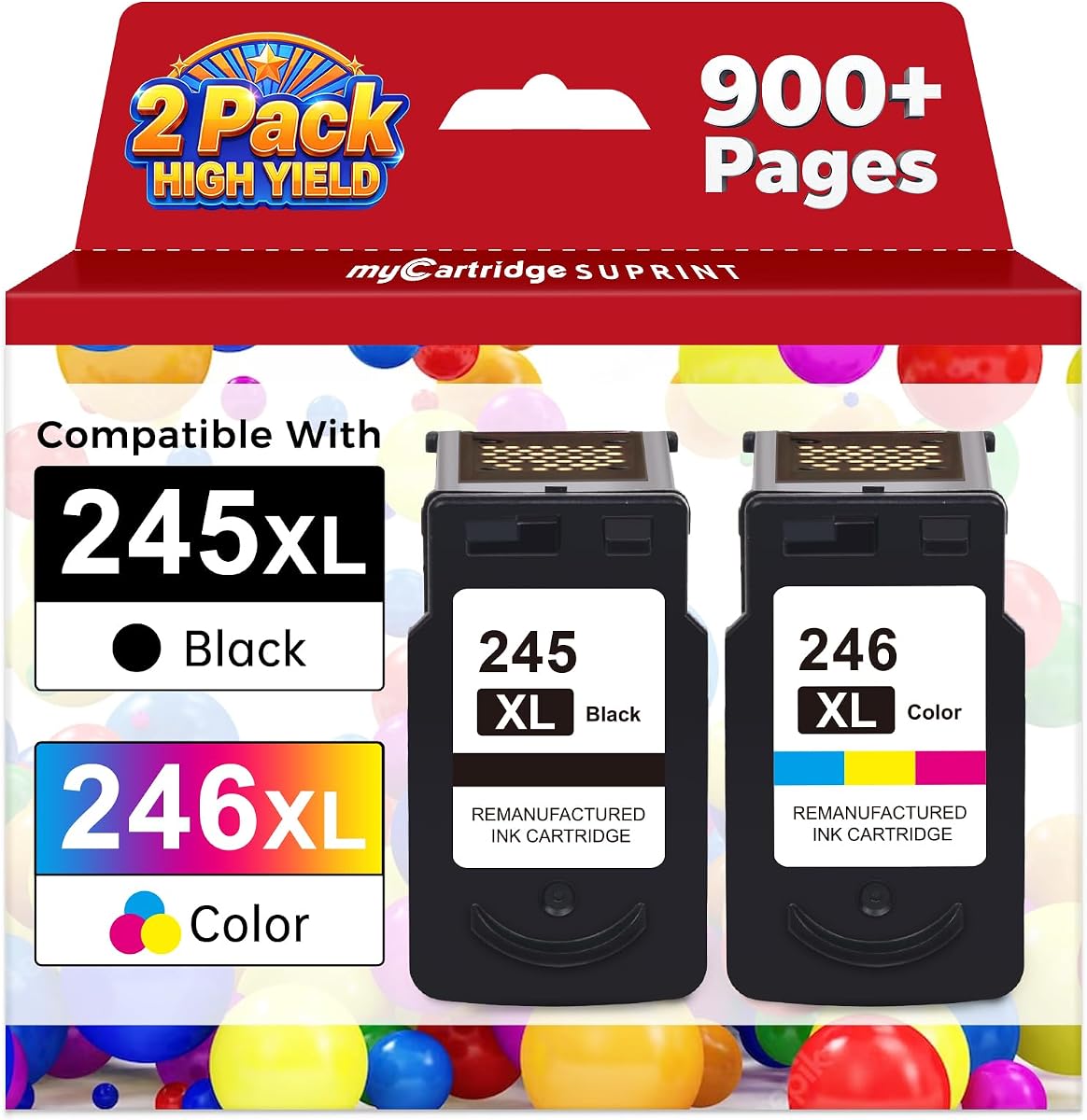 MC SUPRINT 245XL Ink Cartridge Replacement for Canon 245XL 246XL Combo Pack