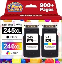MC SUPRINT 245XL Ink Cartridge Replacement for Canon 245XL 246XL Combo Pack | PG-245XL CL-246XL Compatible for Canon ink 245 and 246 for Pixma MG2522 TR4520 MG2520 TS3122 TS3320 MX490 TR4527 Printer 2PK