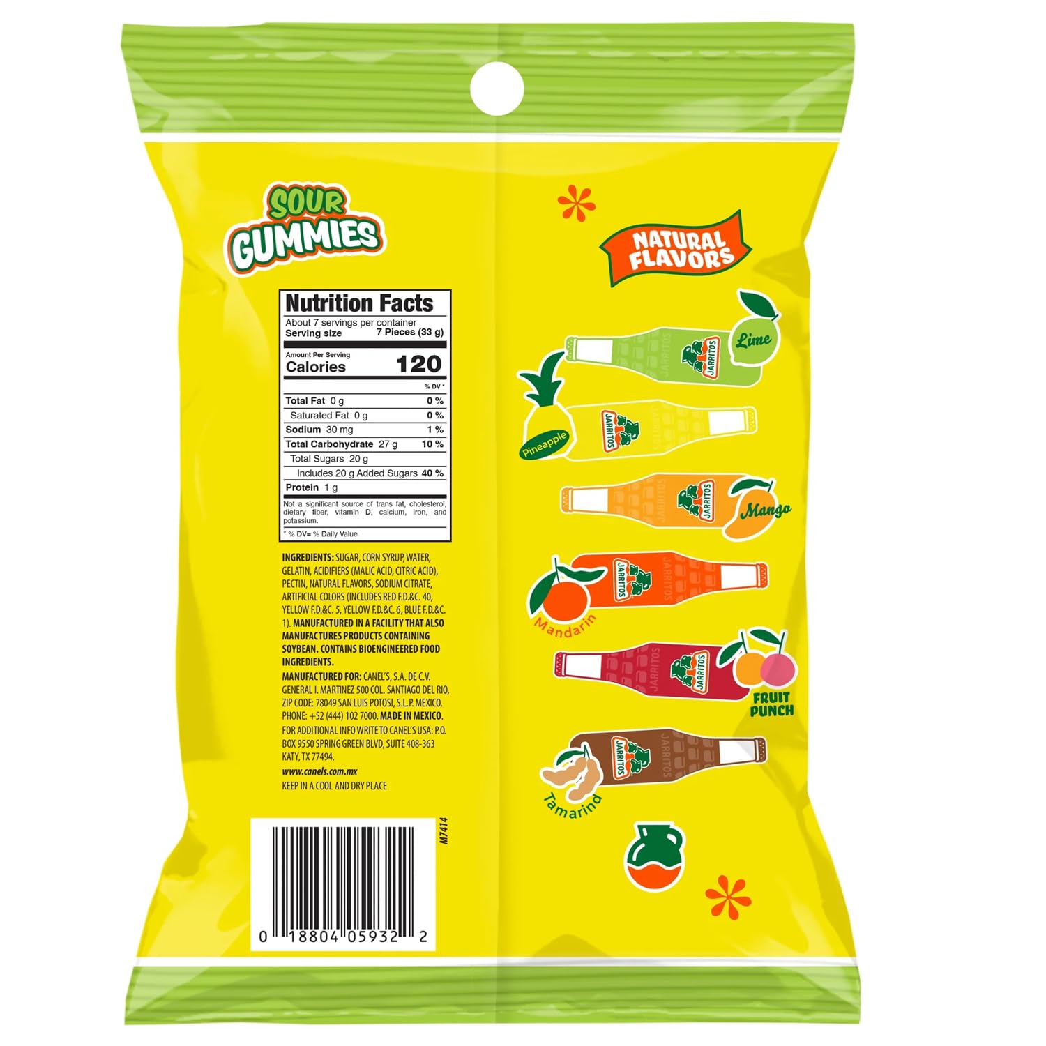 Jarritos Sour Gummies Candy – 12 Pack of Sour Mexican Candies with Natural Flavors – 6 Fruity Flavors – Tangy & Chewy Snack Treats Bulk Candy