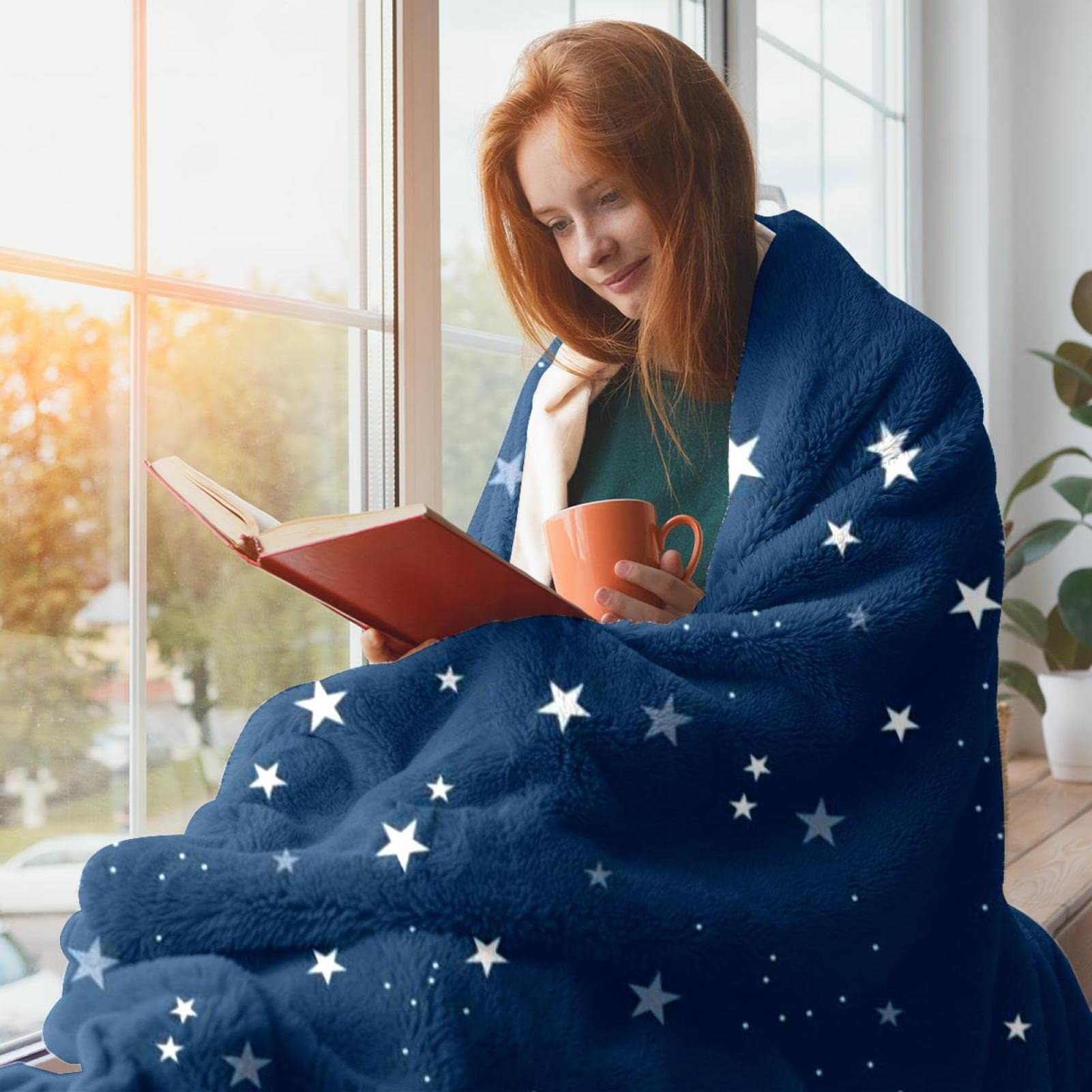 Tafts Plüsch-Fleece-Decke Mit Biesen – Superweich, Kuschelig, Für Couch & Bett, Mitternachtsschwarz