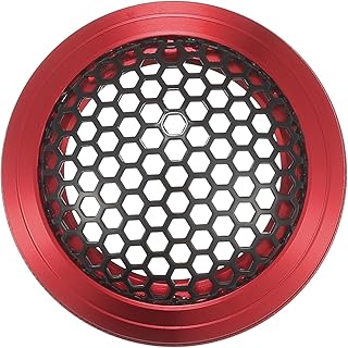 QUARKZMAN Rejilla De Altavoz De 1.5" Cubierta De Malla Redonda De 1.5 Pulgadas Protector De Altavoz De Audio Subwoofer De Hierro Y Aleación De Aluminio Color Rojo Rosa Y Negro Paquete De 1