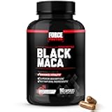 FORCE FACTOR Black Maca Root Supplement for Men, 1000mg Maca Negra Extract for Energy, Hormonal Balance & Vitality, Superior Absorption with BioPerine, 90 Capsules