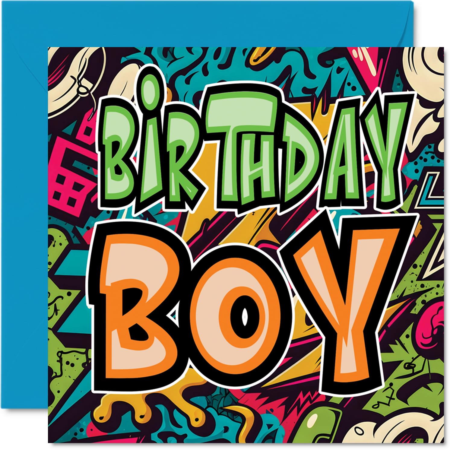 Birthday Card For Girl. Graffiti Design. 150x150 Supplied With