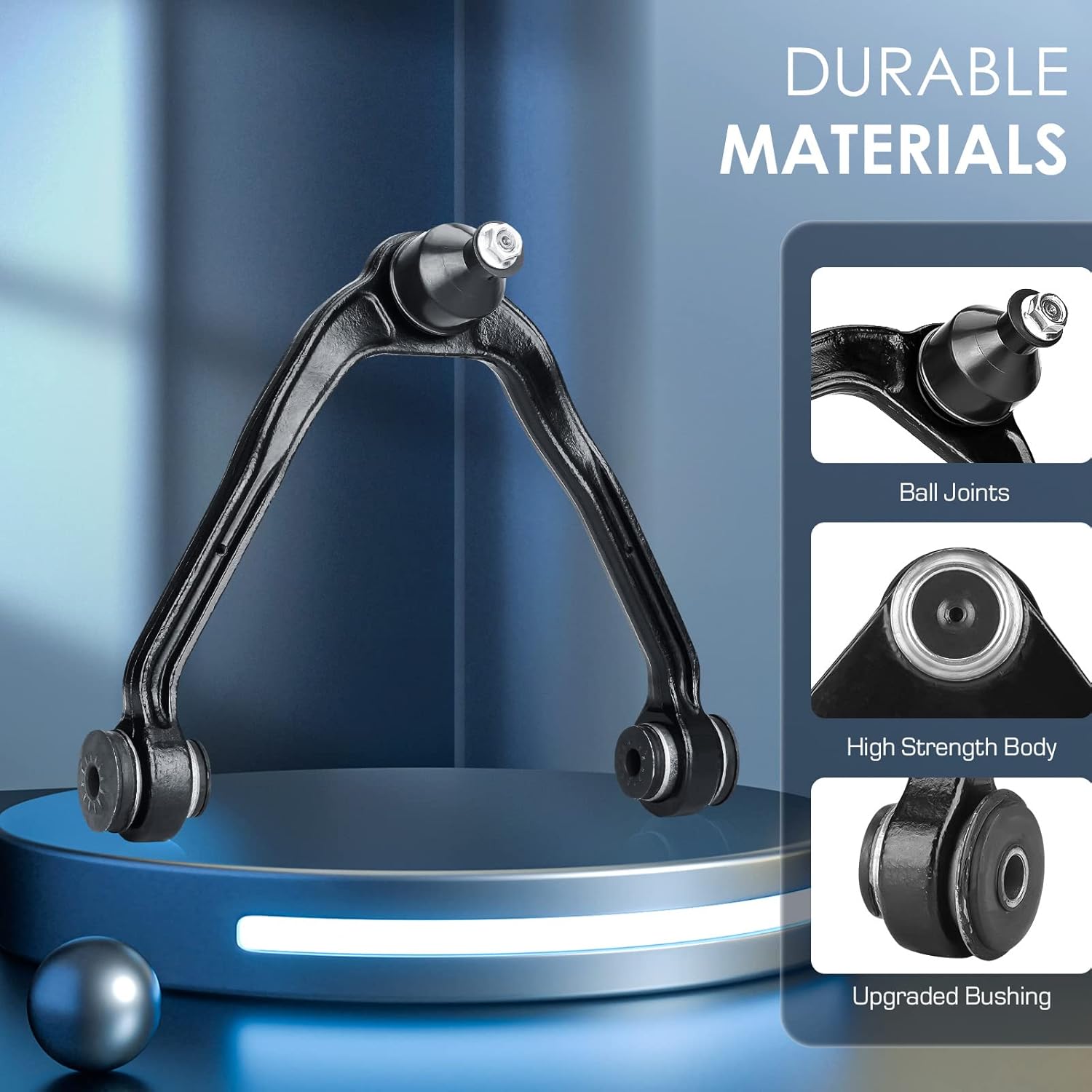 4WD Front Upper Control Arms Ball Joints Suspension Kit Fit for Chevy Avalanche Silverado Suburban, Fit for GMC Sierra 1500 Cadillac Escalade 2002-2006, Tahoe Yukon 2000-2006 - 13pc Set