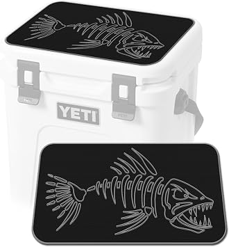 USATuff SeaDek EVA Mat Cooler Pad fits YETI | Peel & Stick Application | Non Slip Comfort Accessories - Bonefish Design Black-StormGray