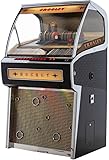 Crosley CR1207C-BK Rocket Full Size CD Jukebox with Bluetooth - Holds 80 CDs, Black