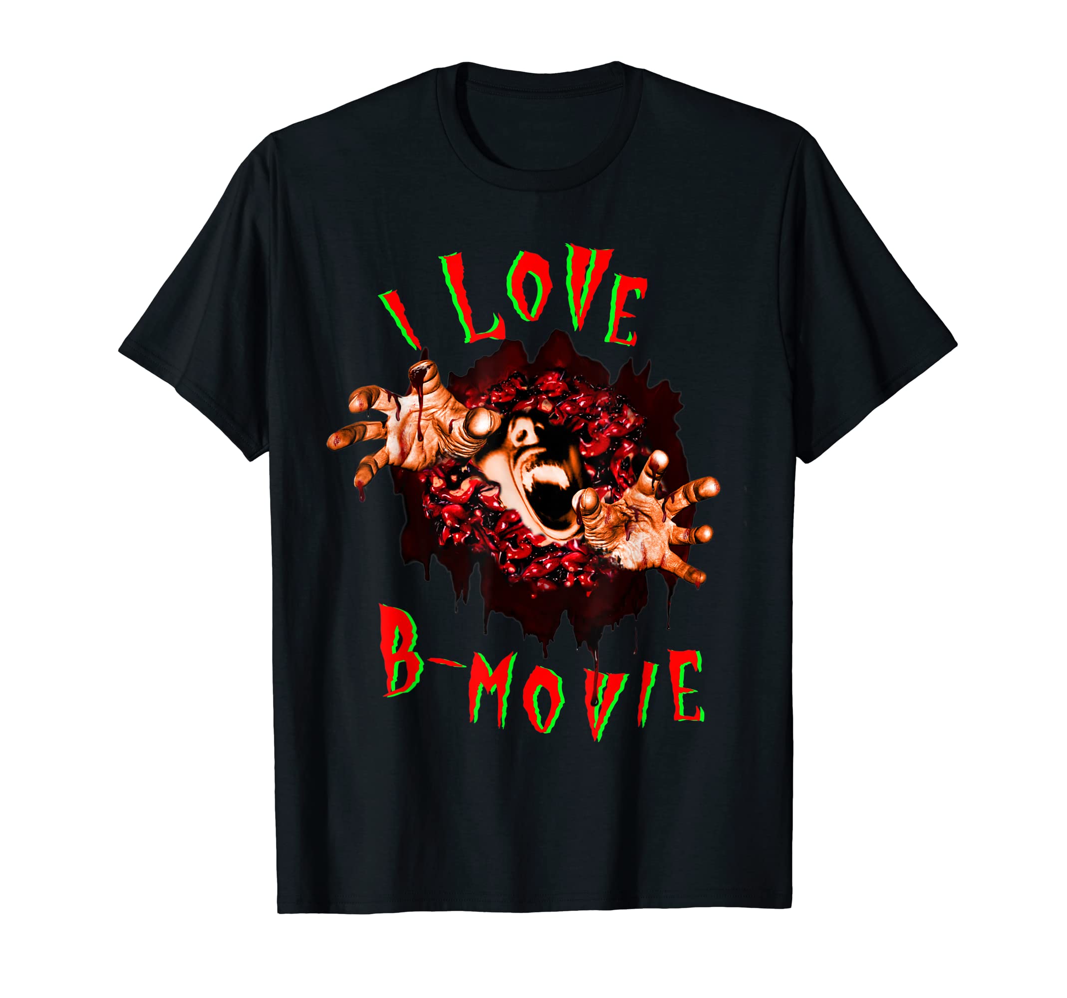 Zombie Halloween DesignI love B-Movie Splatter Horror Halloween Fun T-Shirt