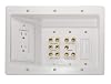 Legrand - OnQ Home Theater Connection, Recessed TV Outlet Supports 5.1 Speaker System, In Wall TV Power Kit Hides Cords, TV Outlet Box Works with All Plugs, TV Outlet Wall Kit, White, HT2103WHV1