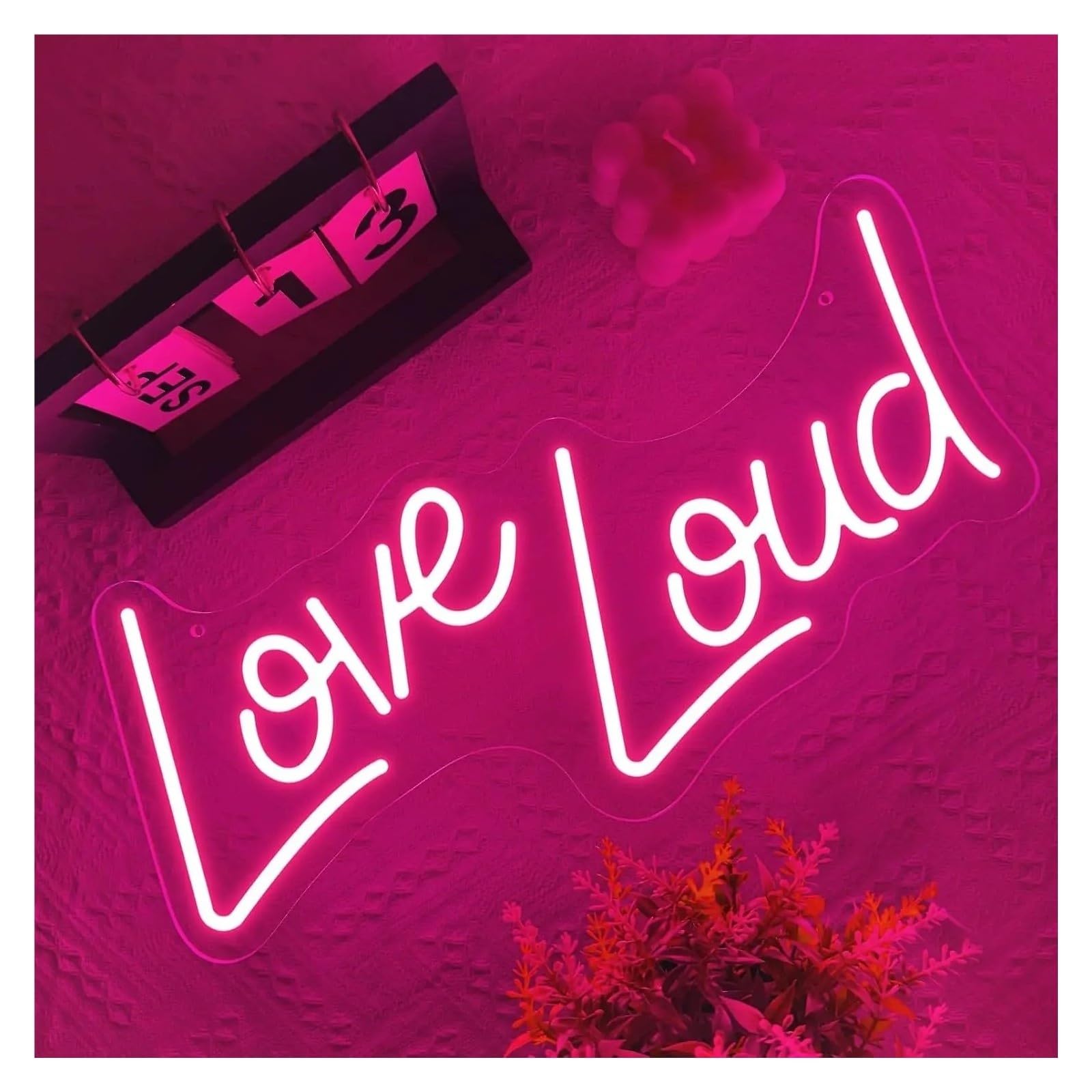 Decoración Lámparas Letrero De Neón LED Love Loud
