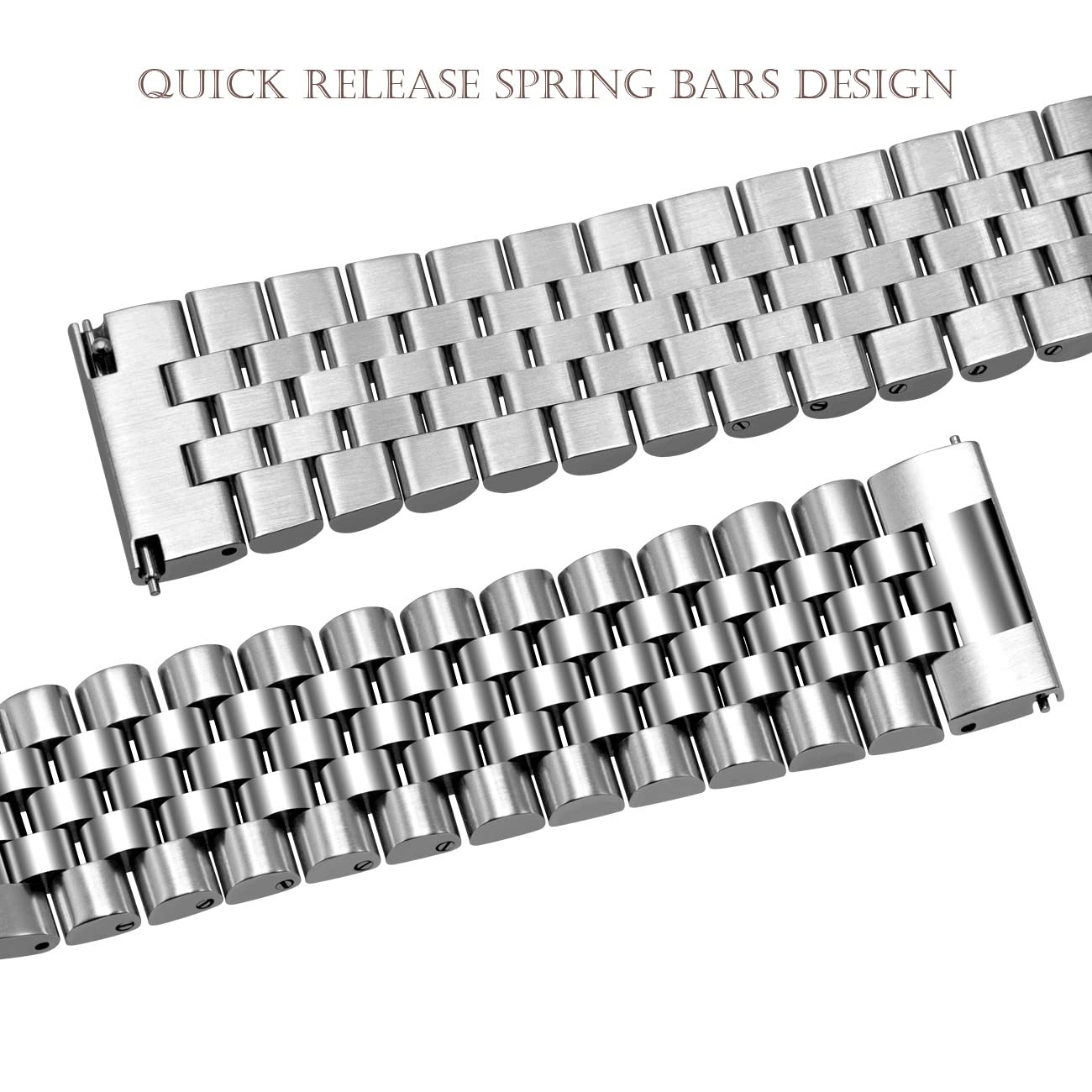 Correa de reloj de liberación rápida ajustable Super 3D, cierre doble, 20mm, 22mm, 24mm