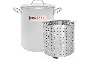 Deluxe Stainless Steel Stock Pot with Steamer Basket