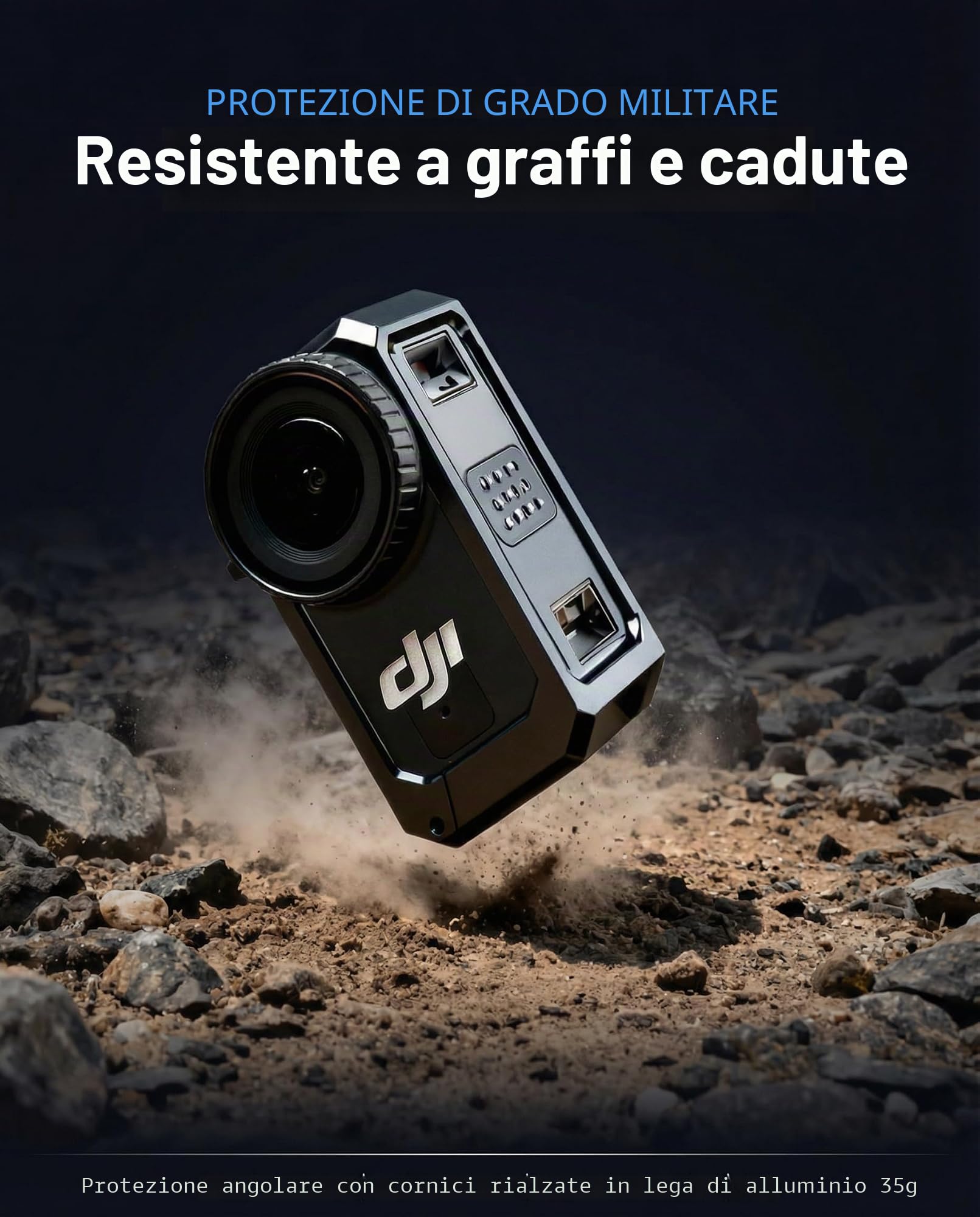 iDaPro Custodia protettiva in alluminio a gabbia per conigli, per fotocamera sportiva DJI Osmo Nano, lunetta protettiva, accessori di espansione multifunzione a sgancio rapido per Osmo Nano