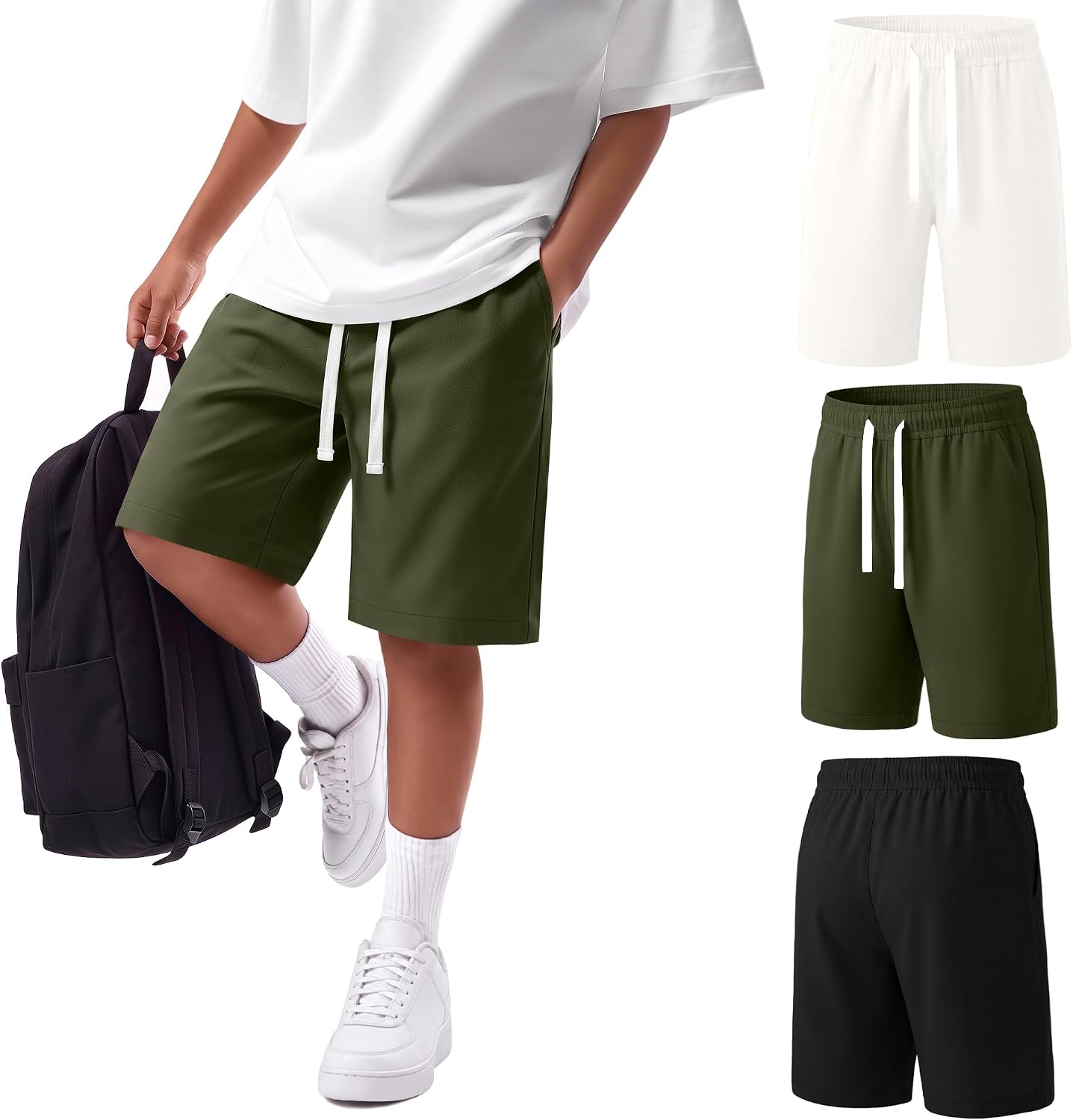 3 Pack Boys Uniform Shorts Boys Shorts