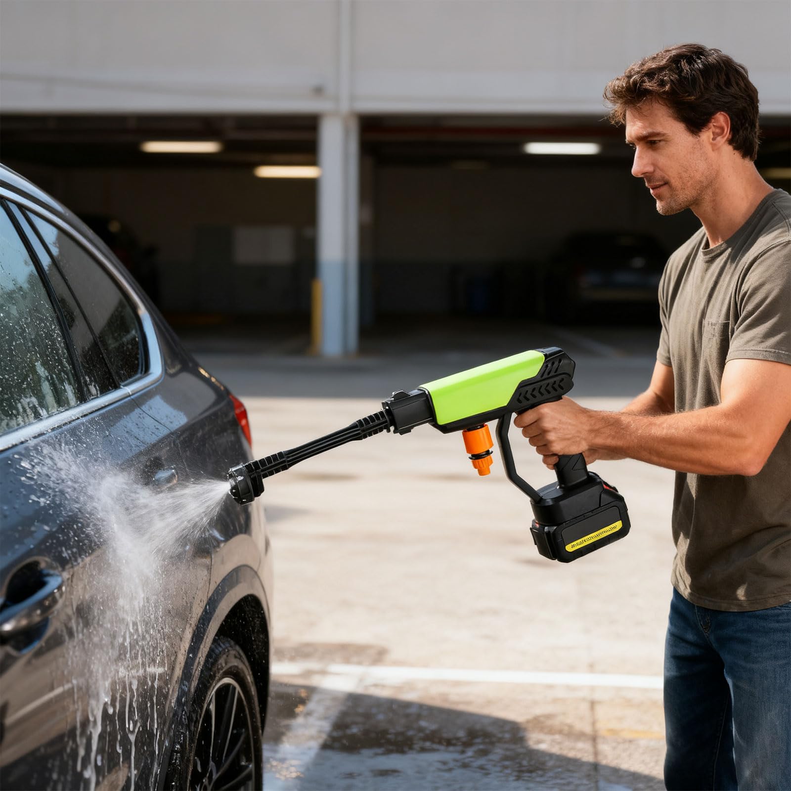 Nettoyeur haute pression mobile pour usage domestique, lavage de voiture, nettoyage extérieur, construction de substances permanentes, nettoyeur haute pression électrique
