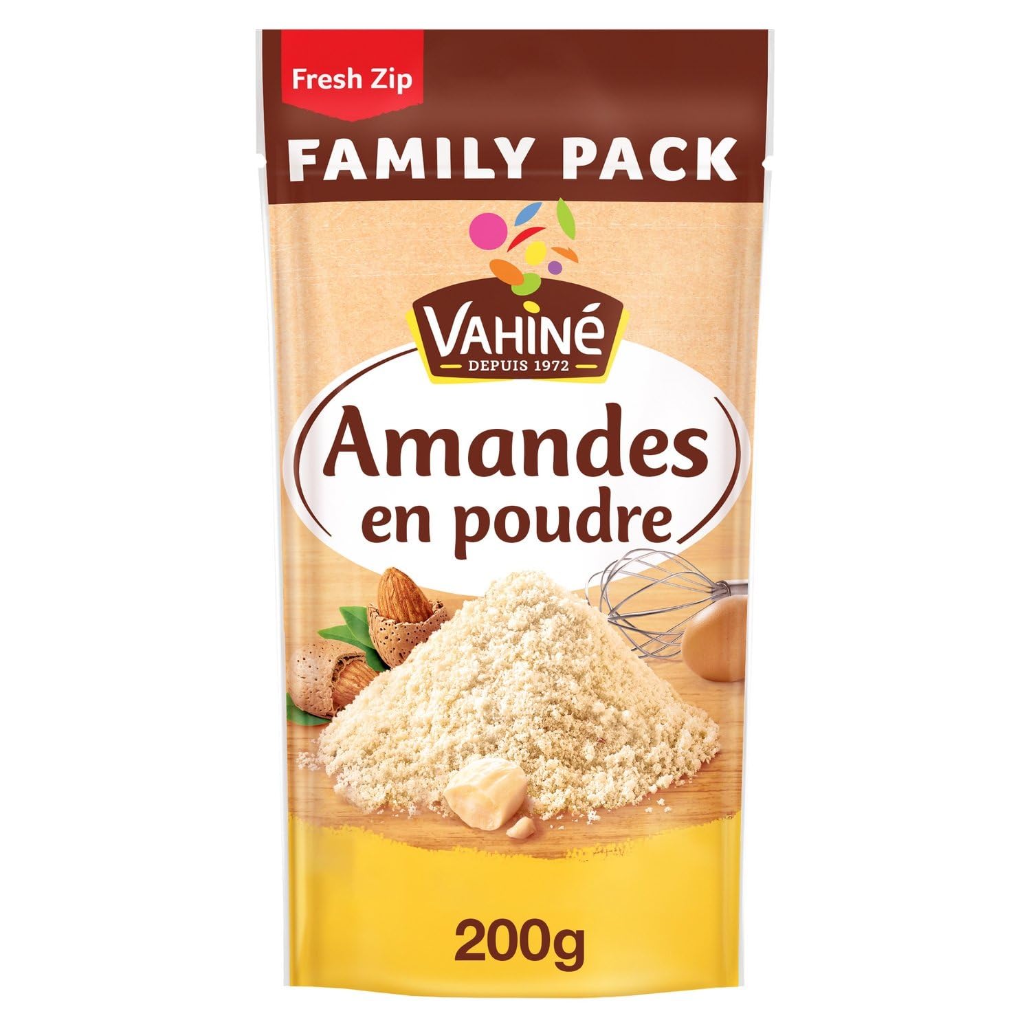VAHINE – Poudre d’Amandes Fine et Gourmande, Parfaite pour Gâteaux et Desserts (200g) - Le Lot De 3