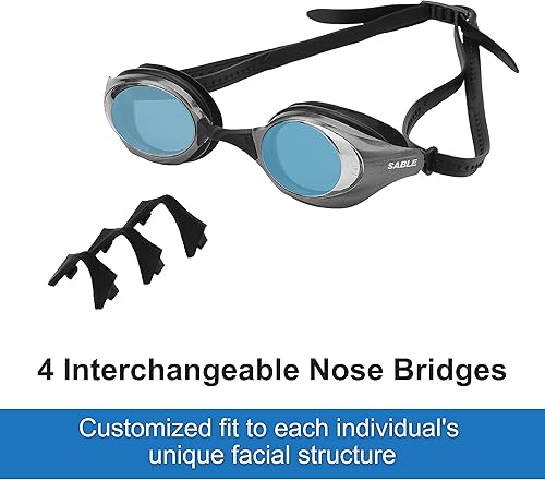 Miniatura 9 de SABLE - Gafas de natación polarizadas profesionales para hombres, mujeres, adultos, jóvenes, visión clara, sin distorsión, anti-UV, antiniebla,
