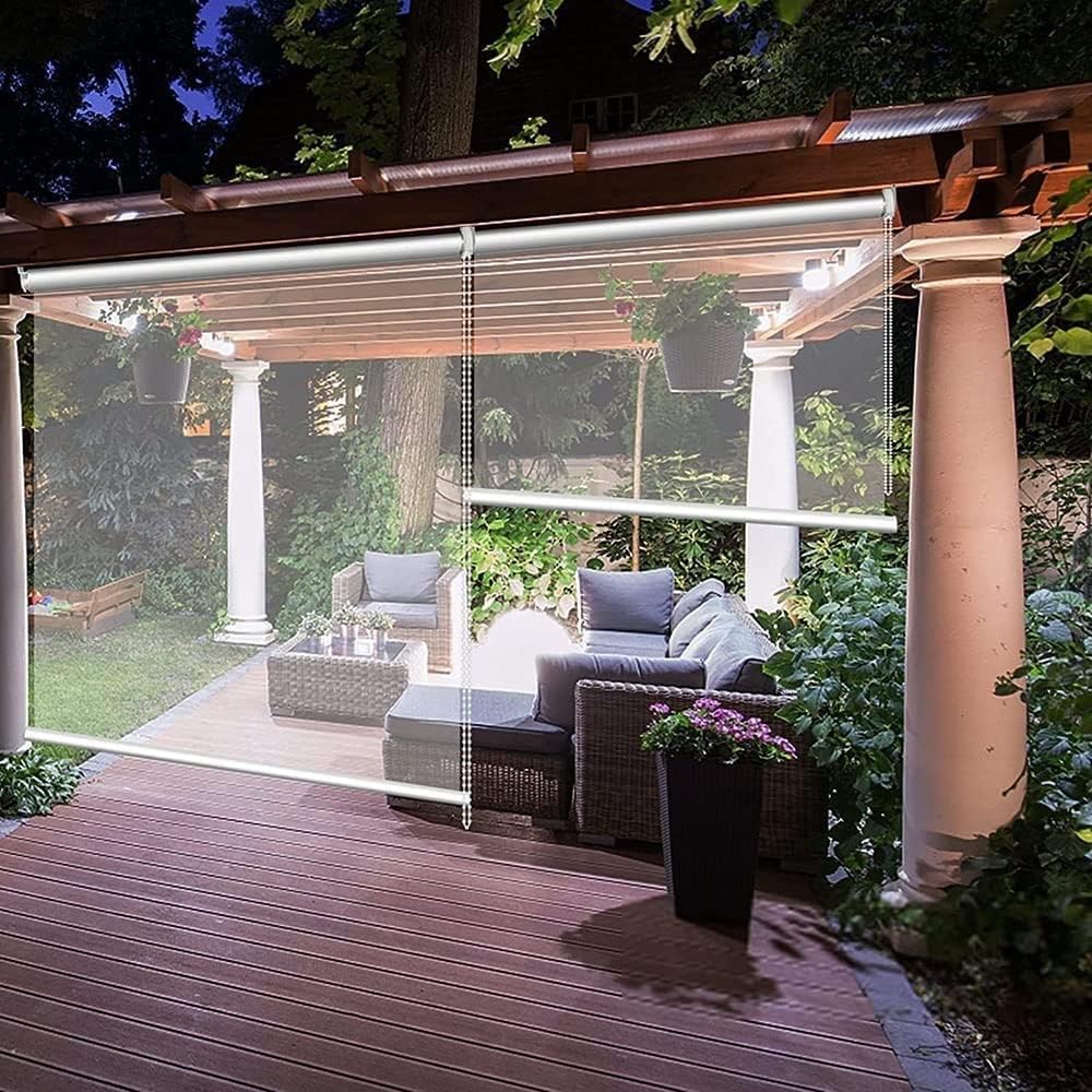 yeSQMI Large Size Clear Shades for Window, Clear PVC