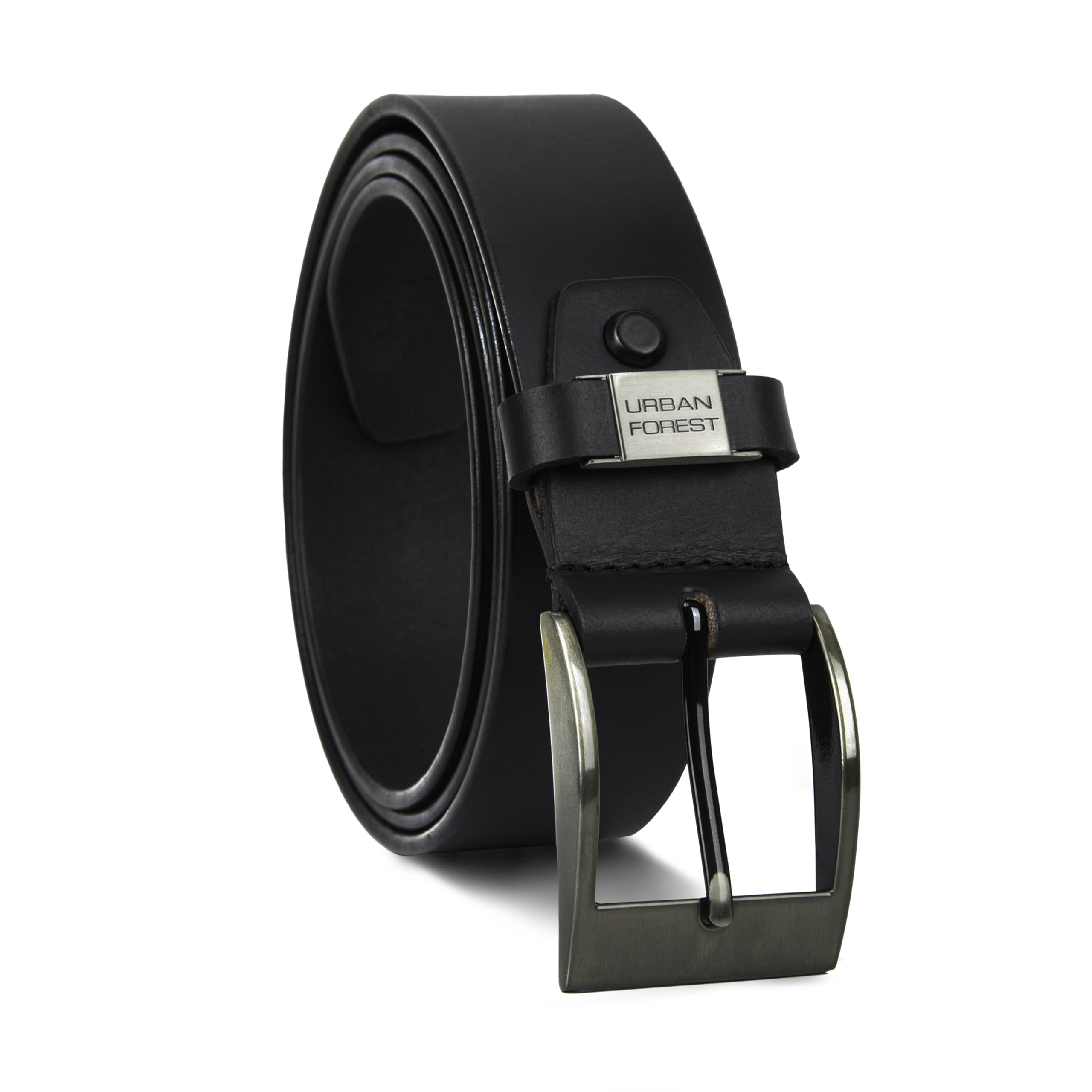 Owen Black Casual Leather Belt for Men