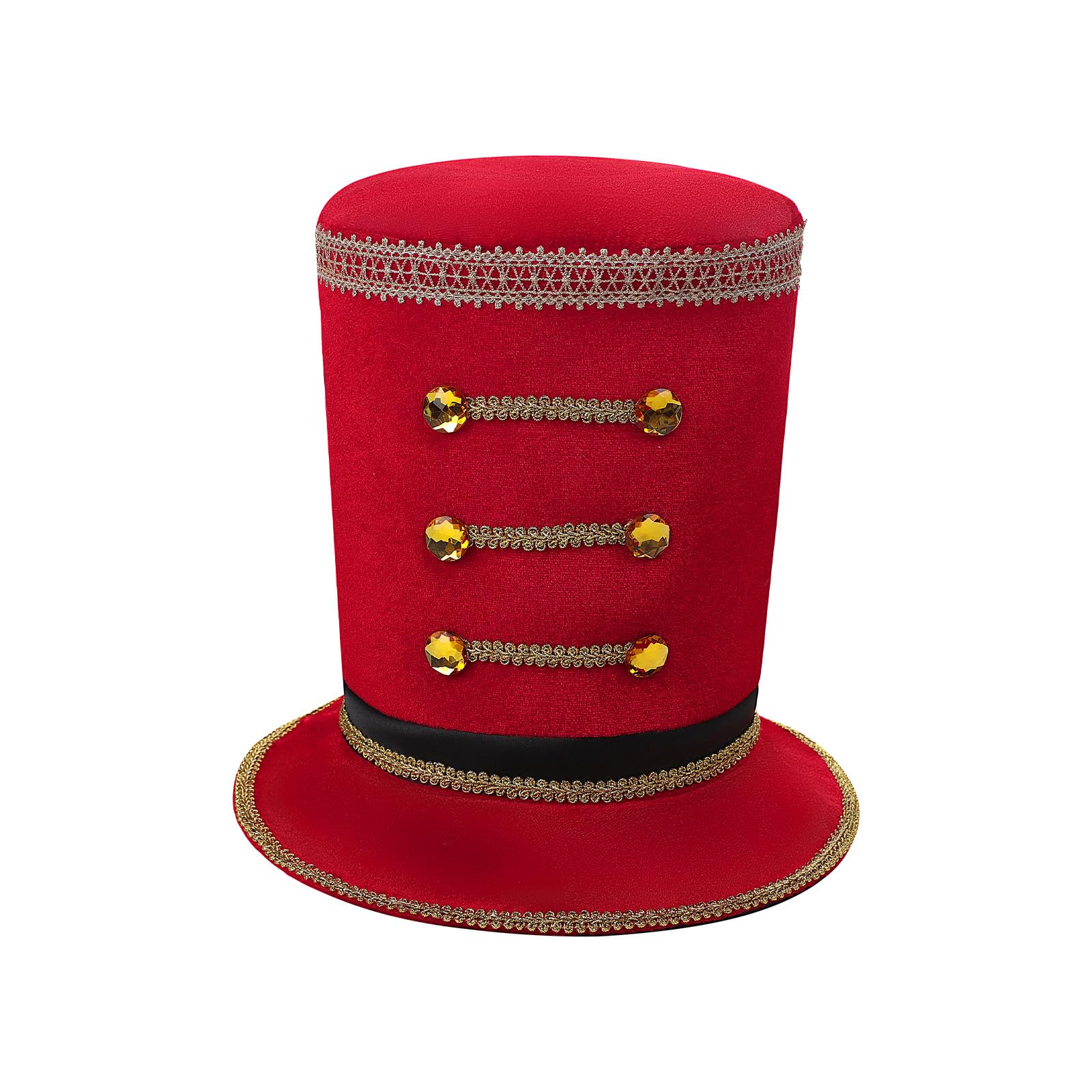 Halloween Christmas Velvet Tall Top Hat Vintage Victorian Stovepipe Hat