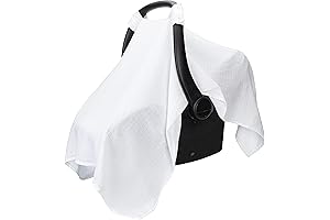 Universal Fit and Breathable Muslin Car Seat Canopy Cover by Comfy Cubs