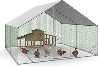 IDMarket - Enclos poulailler 9 m² Parc grillagé 3x3 M Acier galvanisé