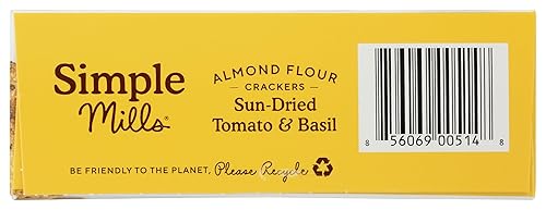 Miniatura 8 de Simple Mills - Snacks de variedad, sal marina molida fina, romero y sal Marina, tomate secado al sol y albahaca, paquete variado