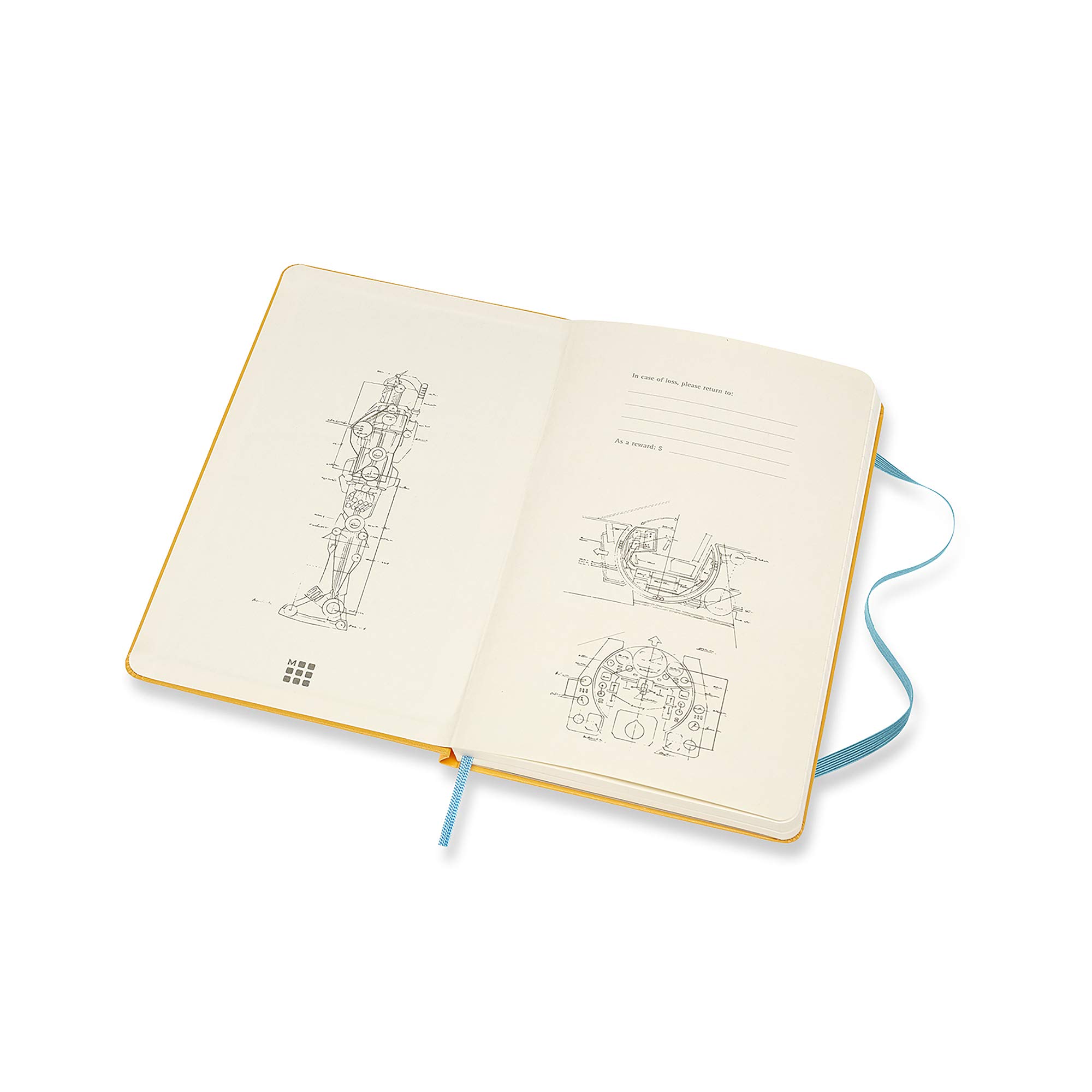 Moleskine - Carnet Gundam Edition Limitée - Carnet Couverture Rigide, Fermeture Elastique et Pages à Rayures - Couleur Orange - Grand Format 13 x 21 cm - 240 Pages