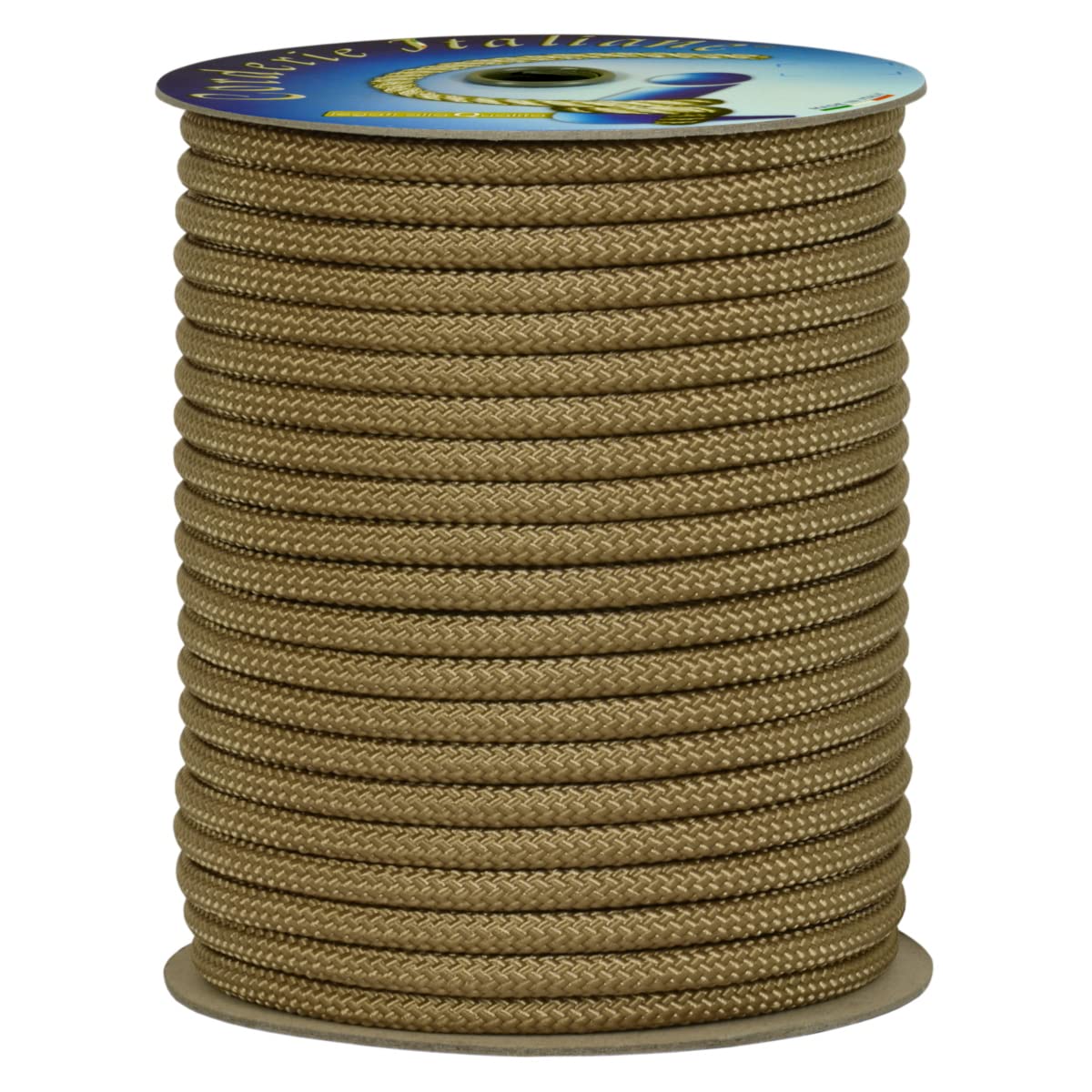 Corderie Italiane 006084730 Doppia treccia skipper alta tenacità, beige, 8 mm - 30 metri
