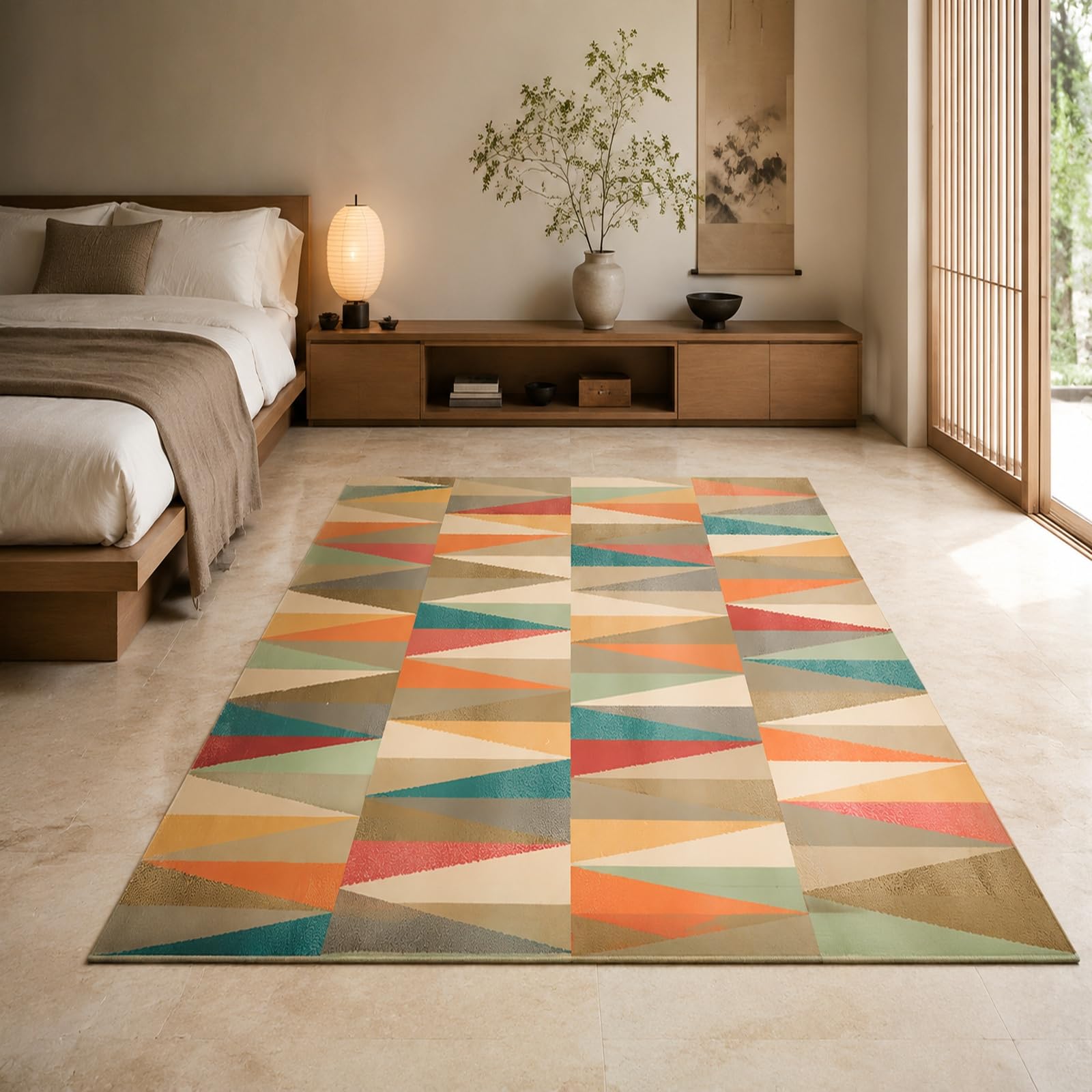 Tapis moderne abstrait bleu pour grand salon et moquette de chambre adulte 200x300