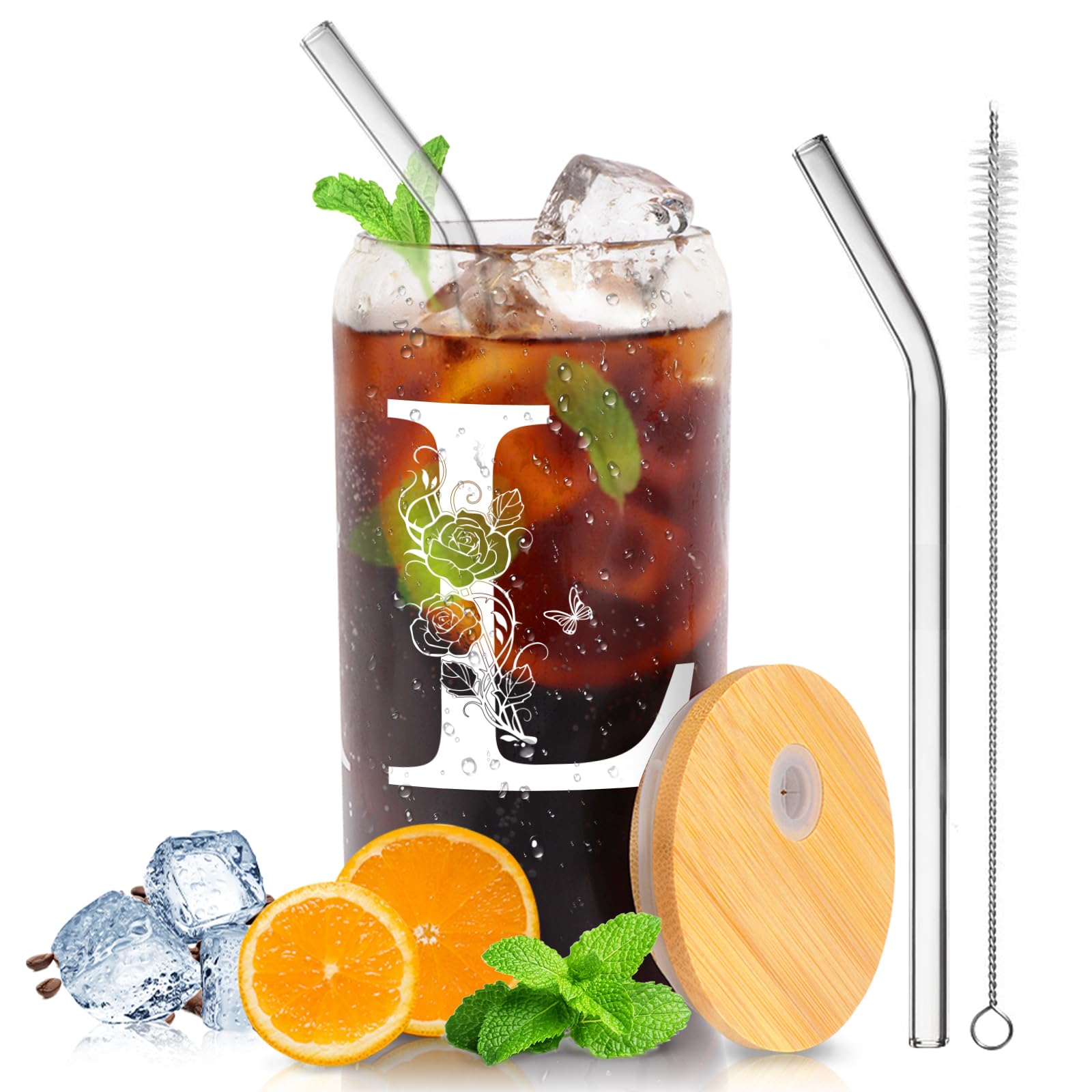 Bicchiere da 590 ml con coperchio e cannuccia, con bandiera
