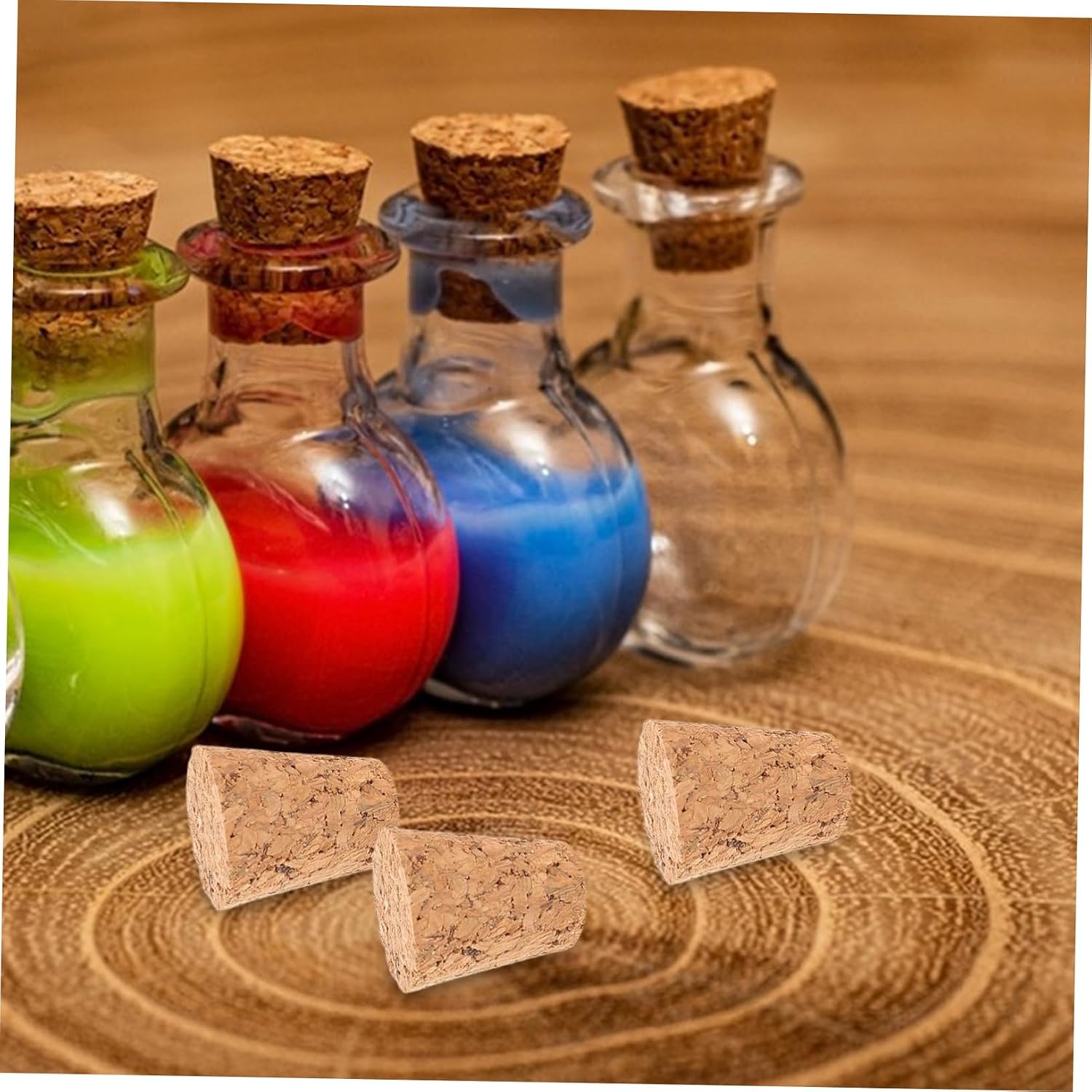 20pcs Wooden Tapered Cork Plugs for Glass and Beer Bottles DIY