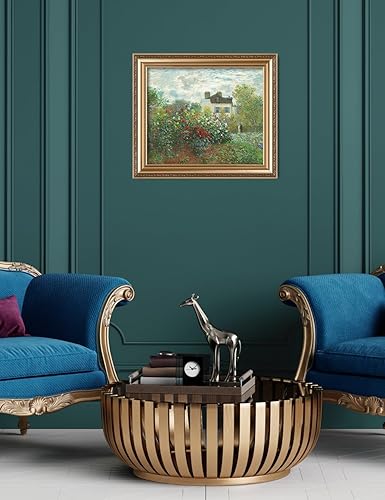 Miniatura 4 de IPIC - El jardín del artista en Vetheuil por Claude Monet, impresiones giclée combinan con el marco dorado clásico, arte de pared Monet para
