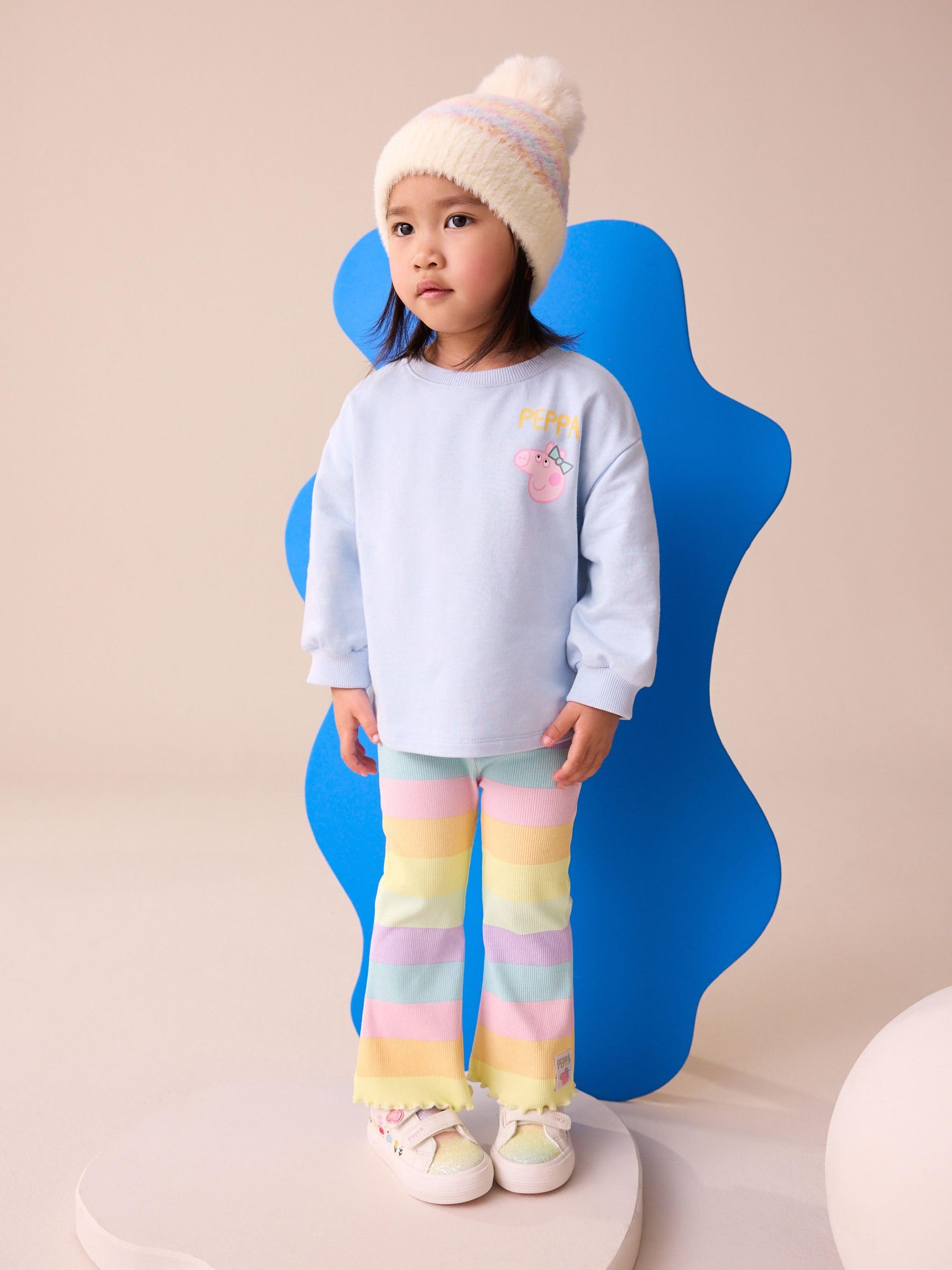 NEXT Mädchen Peppa Wutz Langarmoberteil und ausgestellte Leggings
