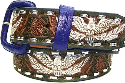painted leather belts