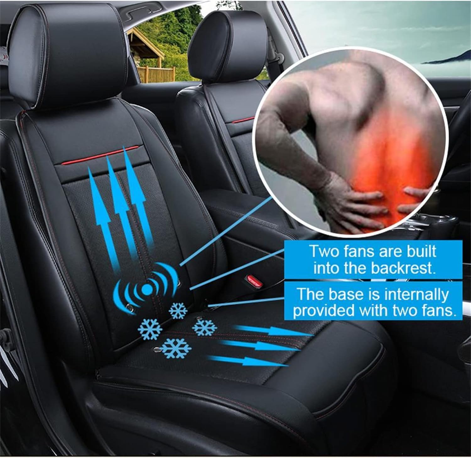 PEIRUK Car Seat Back Massager, Winter Easy to Use Massage Cushion, Back Massager, Fits All Seasons : Health & Household