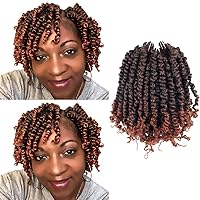 Vista 67 de BOHOBABE Cabello de Ganchillo Pre-retorcido Passion Twist de 14 Pulgadas Cabello Corto Ombré Gris Pre-enrollado de Ganchillo Passion Twist