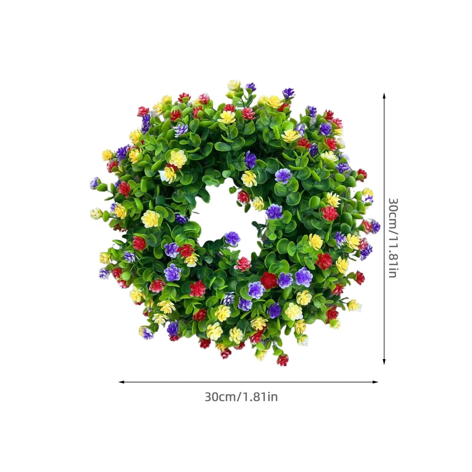 Künstlicher Türkränz Mit Blumen - Frühlingsdeko Für Haustür, Hochzeit & Zuhause