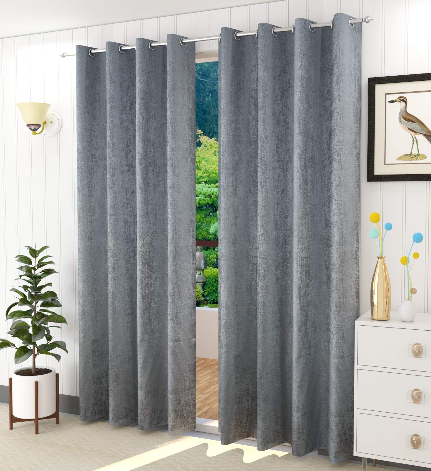 STAR DECOR Polyster Curtain Curtain - 5 feet Window, Grey [3 Piece] (B08KFM65YP) Amazon Price History, Amazon Price Tracker