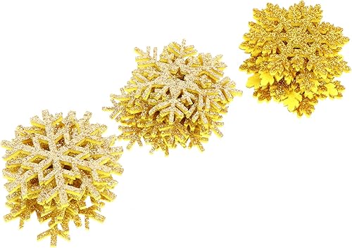 Miniatura 4 de EXCEART Parches bordados de Navidad con copos de nieve, apliques de copo de nieve para planchar en ropa, fiesta, decoración de Navidad,