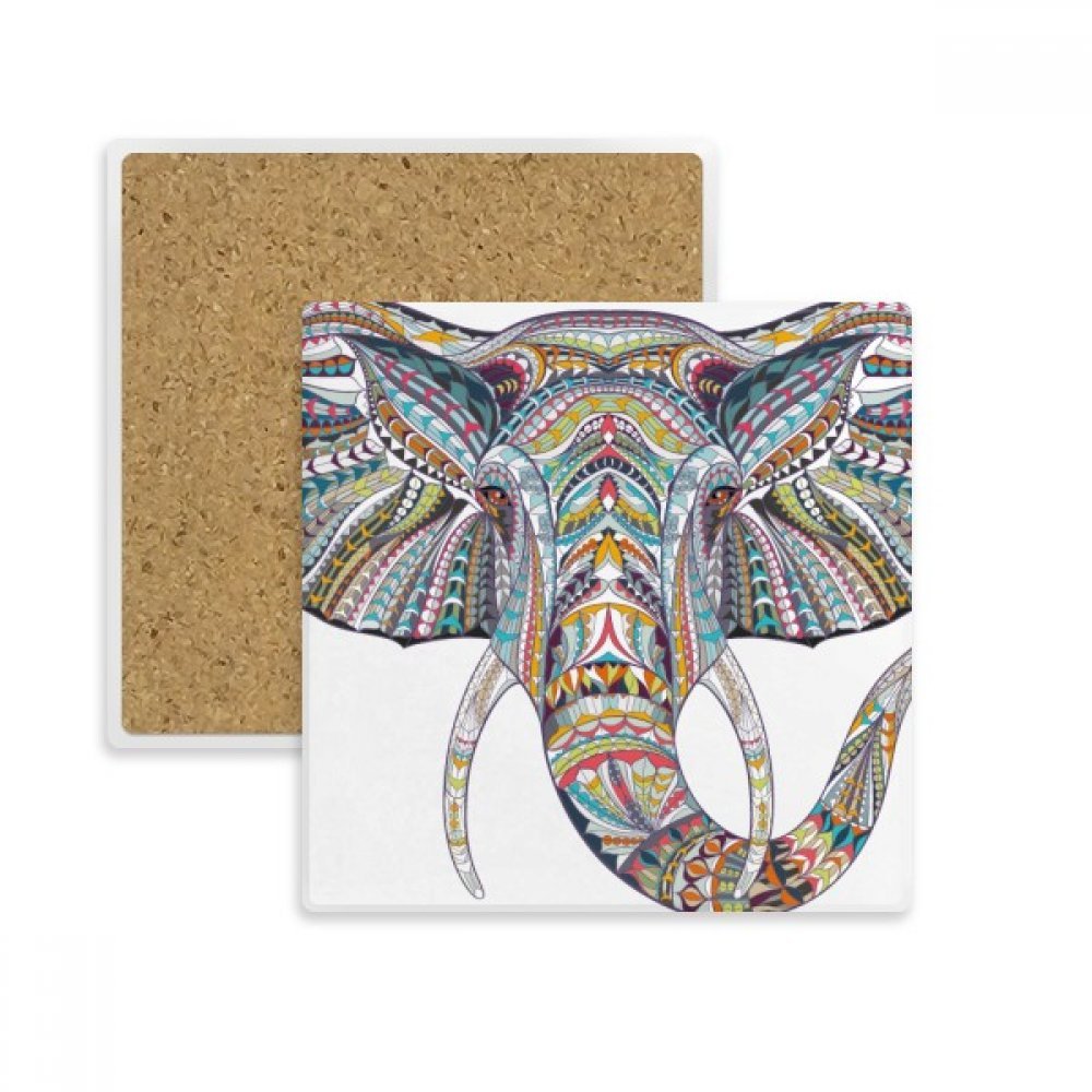Dessous de verre mosaïque éléphant pour des apéritifs colorés sans taches sur la table