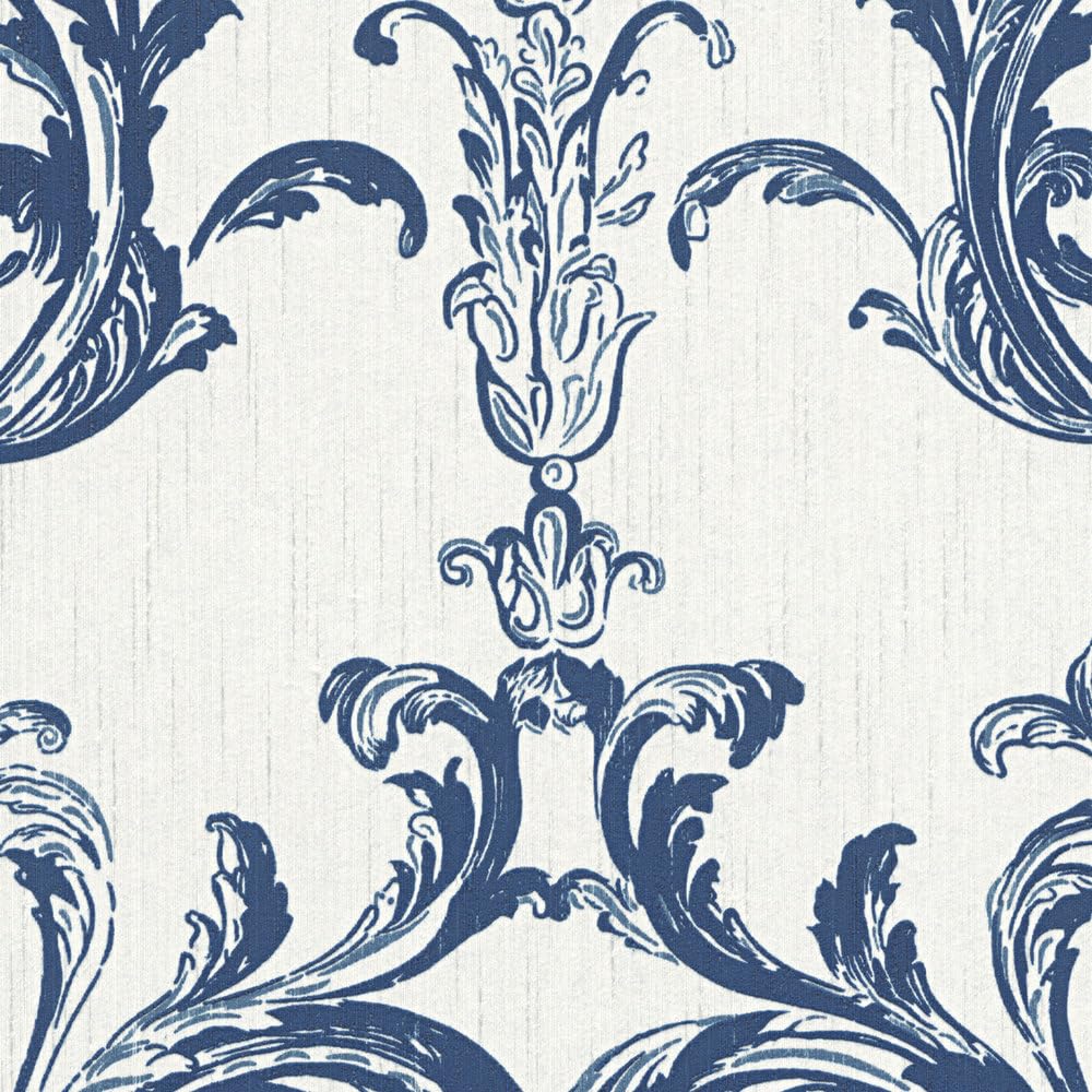 Ornament Behang Blauw ➤ Koop behang