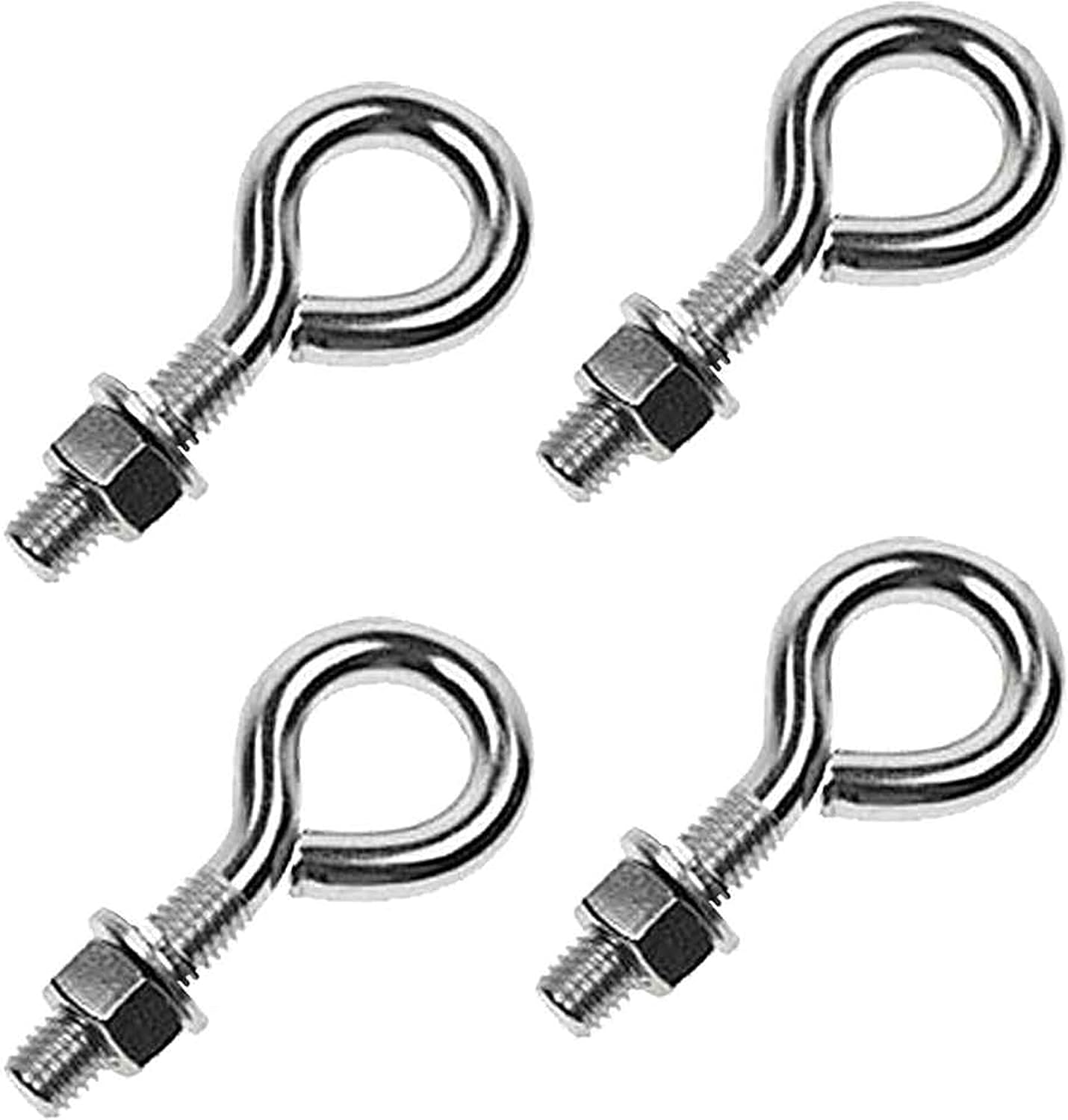 US Cargo Control 3/8" x 6" Stainless Steel Type 316 Non-Welded Eye Bolt - 4 Pack